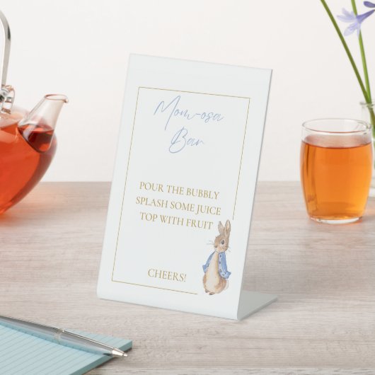 ピーター・ラビットの赤ちゃんシャワー 台座サイン (インサイチュ)