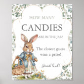 ピーター・ラビットガール赤ちゃんシャワーいくつキャンディ ポスター (正面)