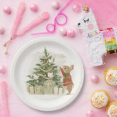 ピーター・ラビットクリスマスツリー ペーパープレート (パーティー)