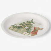 ピーター・ラビットクリスマスツリー ペーパープレート (アングル)