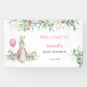 ピーター・ラビットベイビーシャワー歓迎の背景 横断幕 (横)