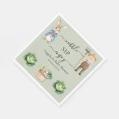 ピーター・ラビットベジズ氏マクレガー・ガーデンパーティー スタンダードランチョンナプキン (角)