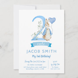 ピーター・ラビットベビー2歳の誕生日の招待ボーイズ 招待状