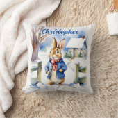 ピーター・ラビット冬のコテージのクリスマスプレゼント クッション (ブランケット)