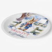 ピーター・ラビット冬の誕生日パーティー食器 ペーパープレート (アングル)