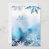 ピーター・ラビット冬をテーマにした誕生日パーティーテンプレート 招待状 (裏面)