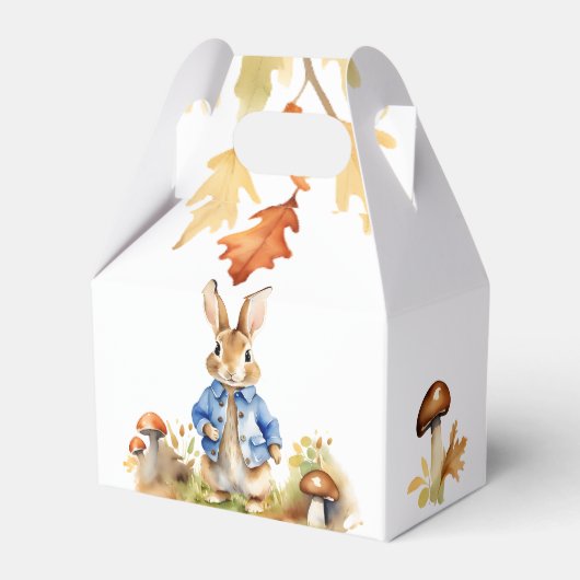 ピーター・ラビット秋をテーマにした赤ちゃんシャワーテンプレート フェイバーボックス (裏面サイド)