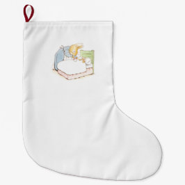 ピーター・ラビット食べ物を与えがベッドで ラージクリスマスストッキング