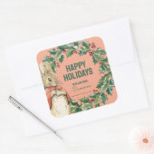 ピーター・ラビット | クリスマスを楽しむ スクエアシール (封筒)