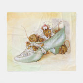 ピーター・ラビット(ネズミ1) フリースブランケット (正面(横))