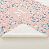 ピーター・ラビット |ピンクのフローラガーデンパターン シェルパブランケット (3/4)