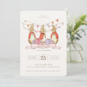 ピーター・ラビット | フロプスモーフィスアンドコットンテール誕生日 招待状 (スタンド正面)