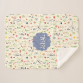 ピーター・ラビット |フローラ水色パターン シェルパブランケット (正面(横))