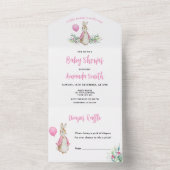 ピーター・ラビット・ベイビー・シャワー オールインワン招待状 (内側)