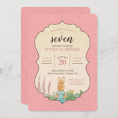 ピーター・ラビット |小さな女の子の誕生日 招待状 (正面/裏面)