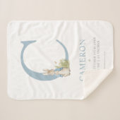 ピーター・ラビット |文字パーソナライズされたC シェルパブランケット (正面(横))