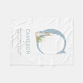 ピーター・ラビット |文字パーソナライズされたC フリースブランケット (正面(横))