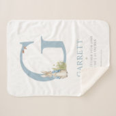 ピーター・ラビット |文字パーソナライズされたG シェルパブランケット (正面(横))