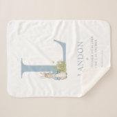 ピーター・ラビット |文字パーソナライズされたL シェルパブランケット (正面(横))