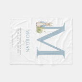 ピーター・ラビット |文字パーソナライズされたM フリースブランケット (正面(横))