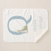 ピーター・ラビット |文字パーソナライズされたQ シェルパブランケット (正面(横))