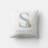 ピーター・ラビット |文字パーソナライズされたS クッション (正面)