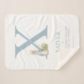 ピーター・ラビット |文字パーソナライズされたX シェルパブランケット (正面(横))