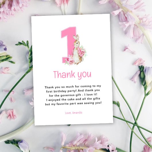 ピーター・ラビット |最初の誕生日 サンキューカード