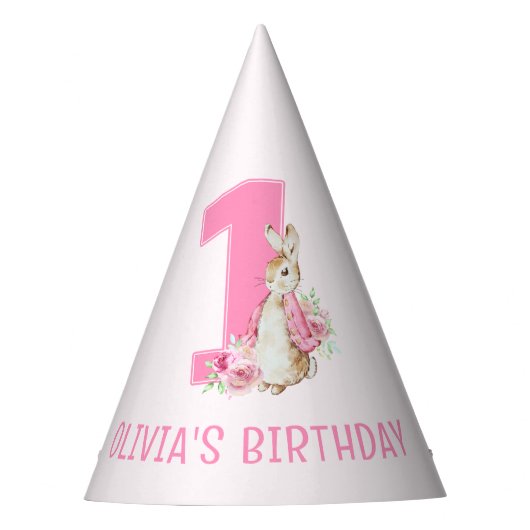 ピーター・ラビット |最初の誕生日 パーティーハット (正面)