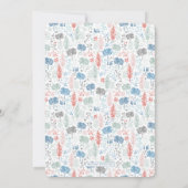 ピーター・ラビット |赤男女兼用ちゃんシャワー 招待状 (裏面)