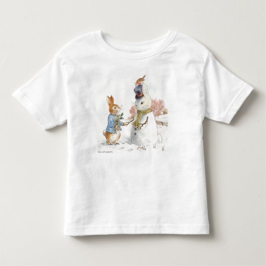 ピーター・ラビット(雪だるま) トドラーTシャツ (正面)