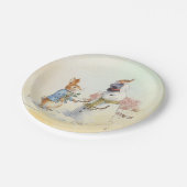 ピーター・ラビット(雪だるま) ペーパープレート (アングル)