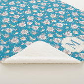 ピーター・ラビット |青いフローラガーデンパターン シェルパブランケット (3/4)