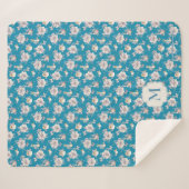 ピーター・ラビット |青いフローラガーデンパターン シェルパブランケット (正面(横))