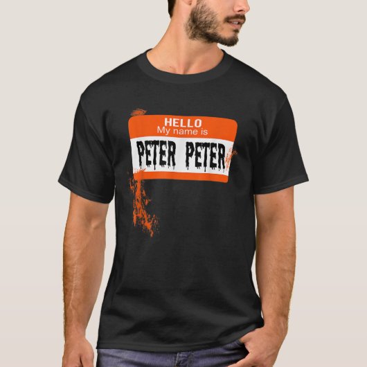 ピーターPeter Pumpkin Eaterハロウィンカップルコスタム Tシャツ (正面)