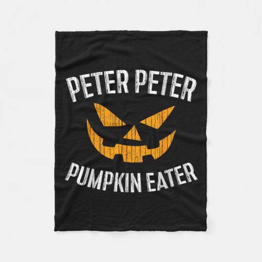 ピーターPeter Pumpkin Eaterハロウィーンの衣装シャツ フリースブランケット (正面)