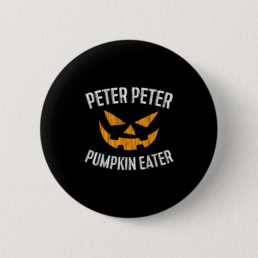 ピーターPeter Pumpkin Eaterハロウィーンの衣装シャツ 缶バッジ (正面)