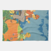 ピーターPeter Pumpkin Eater、ヴィンテージ子供部屋韻 キッチンタオル (横)