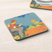 ピーターPeter Pumpkin Eater、ヴィンテージ子供部屋韻 コースター (左側)