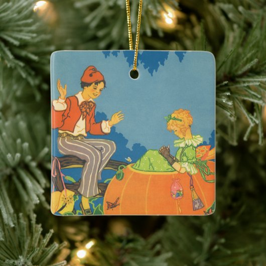 ピーターPeter Pumpkin Eater、ヴィンテージ子供部屋韻 セラミックオーナメント (ツリー)