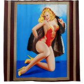 ピータ感じー・ドリベンによるミンクの物語 シャワーカーテン (正面)