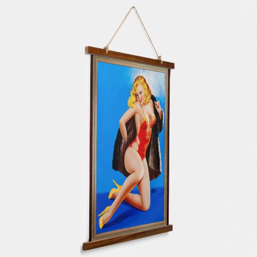 ピータ感じー・ドリベンによるミンクの物語 吊り下げ型タペストリー (傾斜あり)