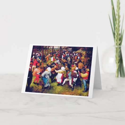 ピータ結婚ー·ブルーゲル·ダンス カード (正面)