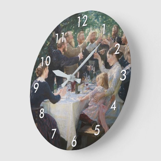 ピーダー・セヴェリン・クロイヤーお尻お尻万歳! ラージ壁時計 (傾斜)