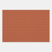 ピーチうねり幾何学模様セットI ラッピングペーパーシート (正面3)