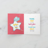 ピーチおもしろいスパークル魔法歯フェアリーありがとう カード (内部)