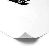 ピーチおもしろいピースサインフルーツプン ポスター (角)