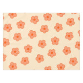 ピーチお洒落&オレンジフローラレトロ、陽気 テーブルクロス (正面(横))