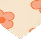 ピーチお洒落&オレンジフローラレトロ、陽気 テーブルクロス (アングル)