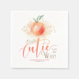 ピーチかわいこちゃんベビーシャワー スタンダードカクテルナプキン